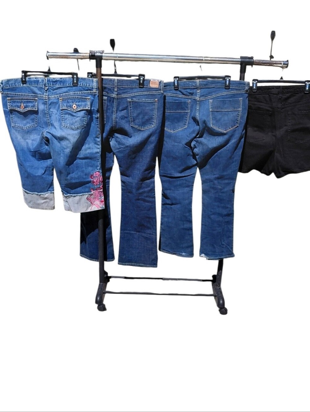 8161....Mixed Denim Jeans & Black Shorts Bundle - Blue + Black, Details Below. - Picture 3 of 12